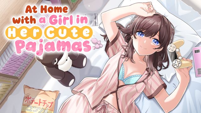 Wallpaper for At Home with a Girl in Her Cute Pajamas